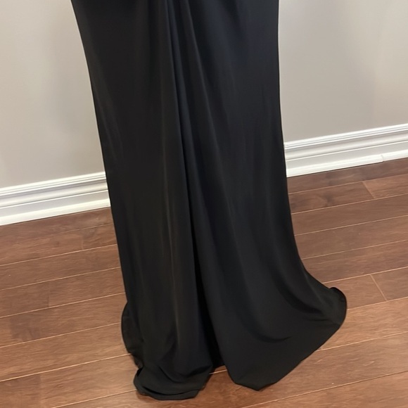 ⭐️ba Nites One Shoulder Beaded Jersey Dress With Ruching⭐️ - Picture 11 of 12